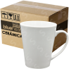 Taza de cerámica 12oz Blanca  Reforzada Cónica (Caja de 36) Blue Heat