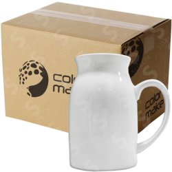 Jarra de cerámica 11oz Blanca Lechera (Caja de 36) Color Make