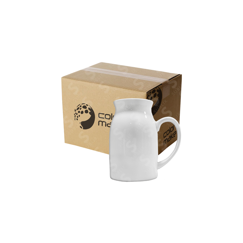 Jarra de cerámica 11oz Blanca Lechera (Caja de 36) Color Make