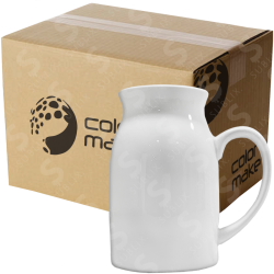 Jarra de cerámica 11oz Blanca Lechera (Caja de 36) Color Make