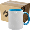 Taza de cerámica 11oz Blanca Interior y asa de colores (Caja de 36) Color Make