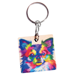 Llavero de MDF 5mm. Doble Cara. Cuadrado ColorMake