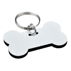 Llavero de MDF 5mm Reverso Negro. Hueso ColorMake