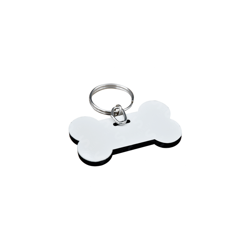 Llavero de MDF 5mm Reverso Negro. Hueso ColorMake