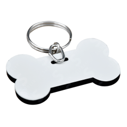 Llavero de MDF 5mm Reverso Negro. Hueso ColorMake