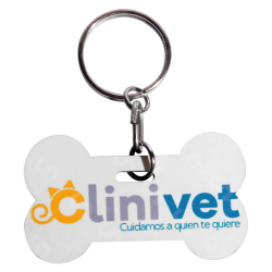 Llavero de MDF 5mm Reverso Negro. Hueso ColorMake