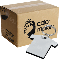 Llavero de MDF Sublimable 5mm Reverso Negro Playera (Caja de 50)  Color Make