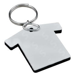 Llavero de MDF Sublimable 5mm Reverso Negro Playera (Caja de 50)  Color Make