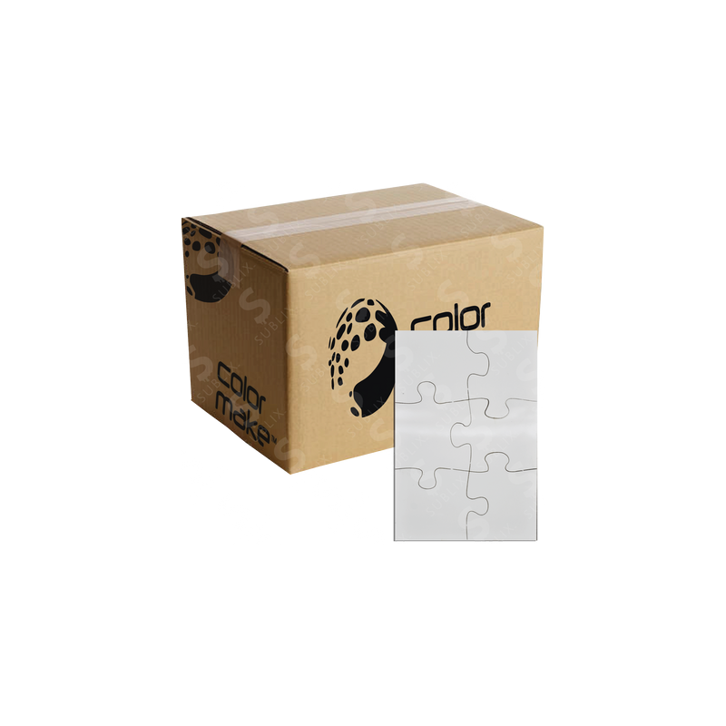 Rompecabezas de MDF Sublimable 6 Piezas 3mm (Caja de 24) Color Make