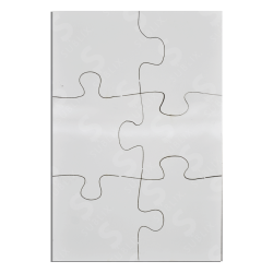 Rompecabezas de MDF Sublimable 6 Piezas 3mm (Caja de 24) Color Make