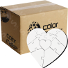Rompecabezas de MDF Sublimable 11 Piezas Corazón 3mm (Caja de 24) Color Make