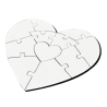 Rompecabezas de MDF Sublimable 11 Piezas Corazón 3mm (Caja de 24) Color Make