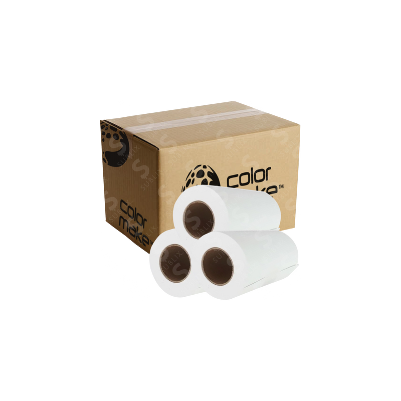 Rollo de papel de sublimación 21cm  X 100m  80gr  (Light) (Caja de 3) Color Make