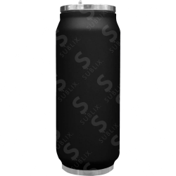 Termo Lata de acero 500ml Foro Negro Mate