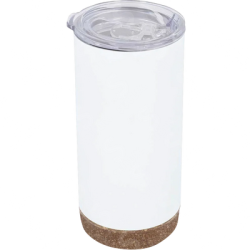 Termo Vaso de acero base corcho 17oz Texas blanco