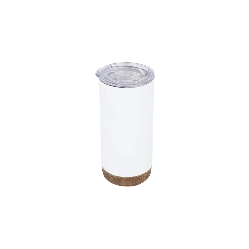 Termo Vaso de acero base corcho 17oz Texas blanco