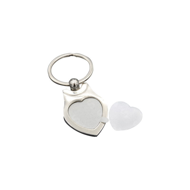 Llavero Acero Inox Forma De Corazon