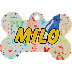 Placa Huesito De Acero Para Mascota