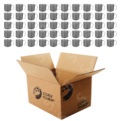 Taza de acero 12Oz Plata con asa de alambre (Caja de 50) Color Make