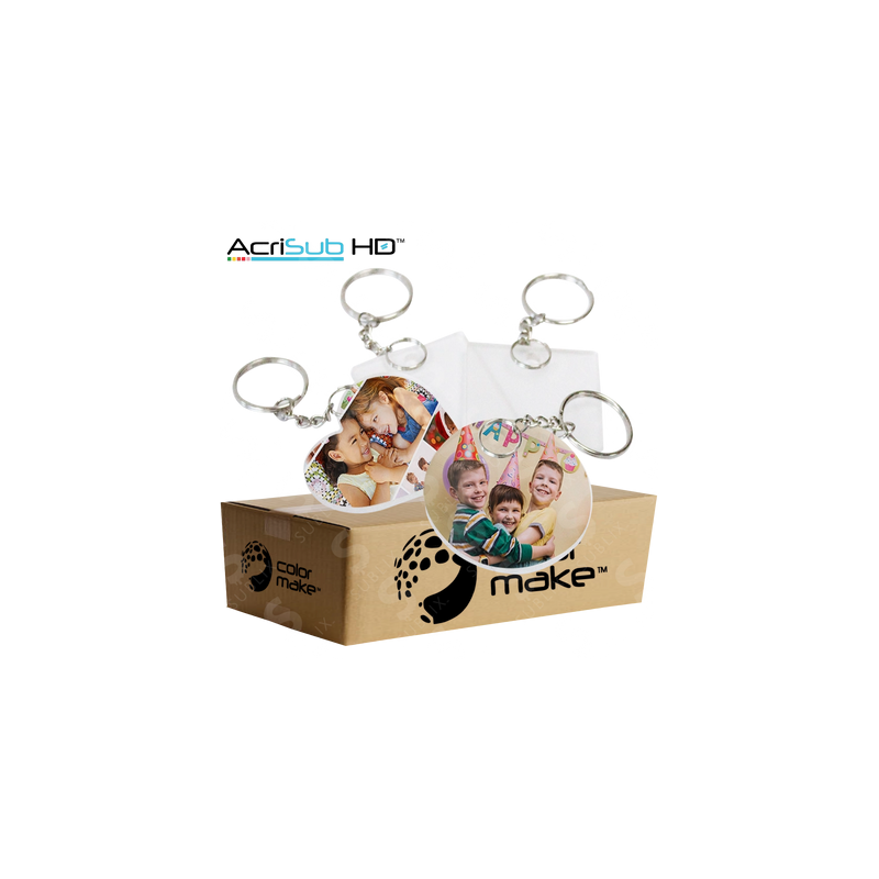 Llavero ACRISUB HD Sublimable Blanco de 5mm (Caja de 25) Color Make