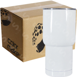 Vaso de Acero 30oz. Tipo Viajero Doble. Para Sublimación (Caja de 12 pzas) Color Make