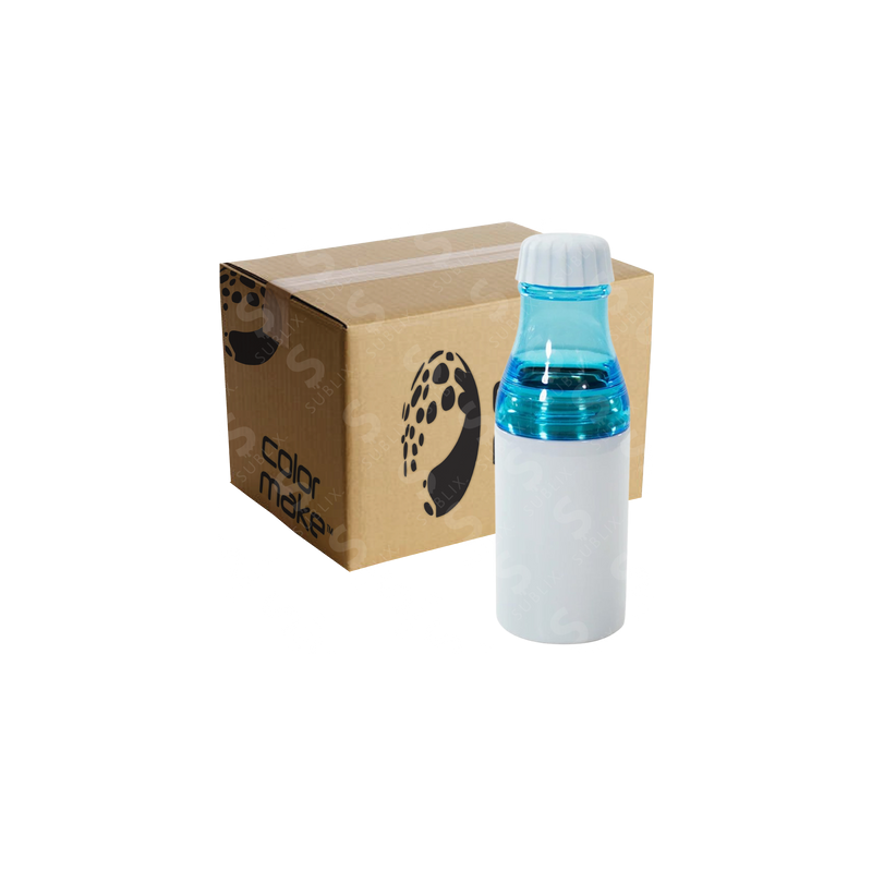 Botella de acero 500ml Blanca Cuello de plástico (Caja de 50) Color Make