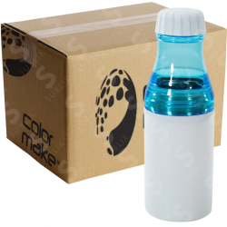 Botella de acero 500ml Blanca Cuello de plástico (Caja de 50) Color Make