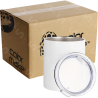 Vaso de Acero 300ml Tipo Barril  Blanco (Caja de 50)  Color Make