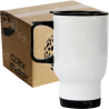 Jarra de Acero 16oz Tipo Viajera  Blanco (Caja de 12) Color Make