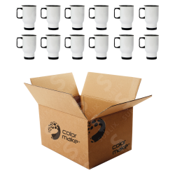 Jarra de Acero 16oz Tipo Viajera  Blanco (Caja de 12) Color Make