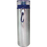 Botella 750 Ml Plata Tapa Rosca Azul