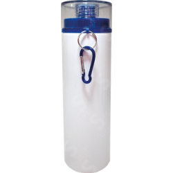Botella de aluminio 750ml. Blanca con tapa de rosca color azul ColorMake