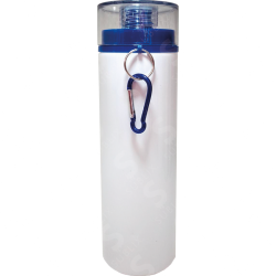 Botella de aluminio 750ml. Blanca con tapa de rosca color azul ColorMake