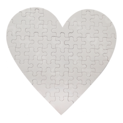 Rompecabezas Carton Corazon 55 Pcs Blanco