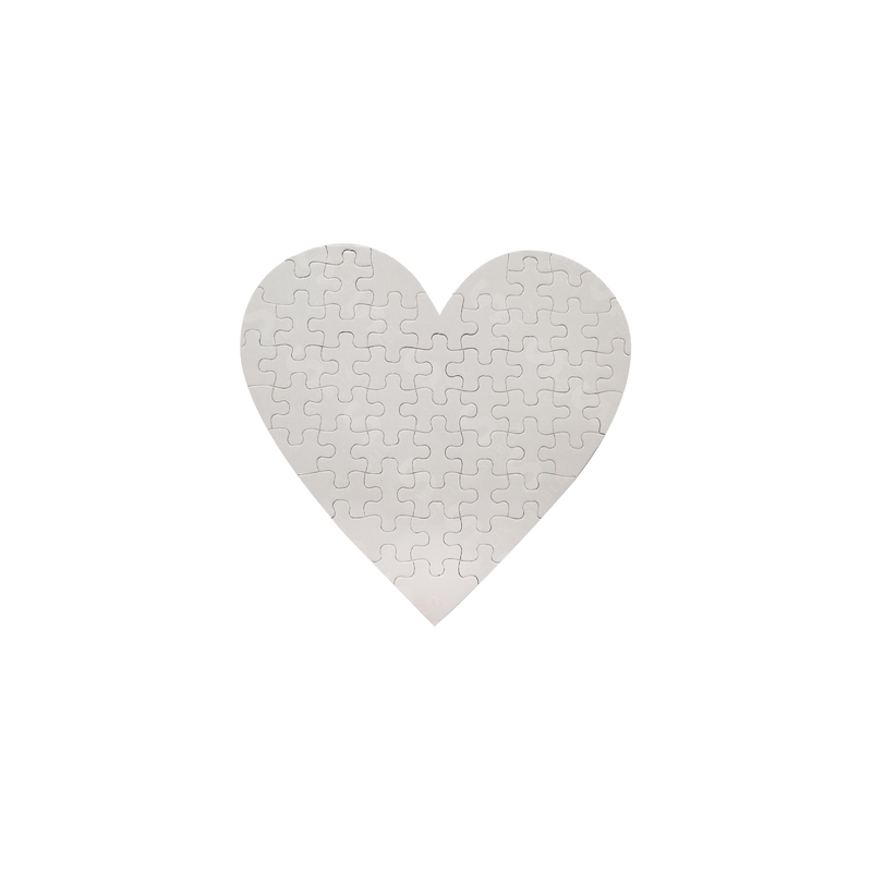 Rompecabezas Carton Corazon 55 Pcs Blanco