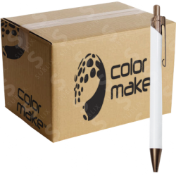 Pluma de Aluminio  Modelo 9268 Para Sublimar Cabeza Rosa Cobrizo (Caja de 50) Color Make