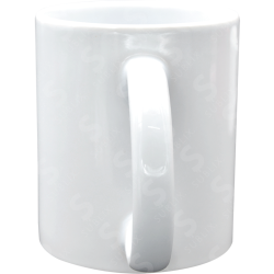 Taza de cerámica 11oz. Blanca. Linea Ollin Grado AAA