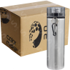 Botella de aluminio 750ml Plata tapa de rosca Negra (Caja de 12) Color Make
