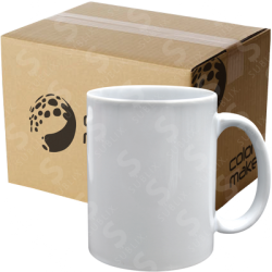 Taza de cerámica 11oz Blancacaja reforzada  Grado AAA (Caja de 36) Color Make