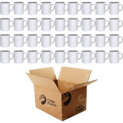 Taza de cerámica 11oz Blancacaja reforzada  Grado AAA (Caja de 36) Color Make