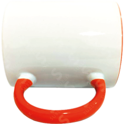 Taza de cerámica 11oz. Blanca. Interior y asa color naranja ColorMake