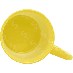 Taza de cerámica 11oz. Blanca. Interior y asa color amarillo ColorMake