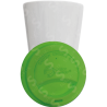 Vaso Tumbler de cerámica 15oz. Cónico con tapa de silicón color verde
