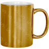 Taza de cerámica 11oz. Metálica Oro