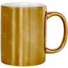 Taza de cerámica 11oz. Metálica Oro