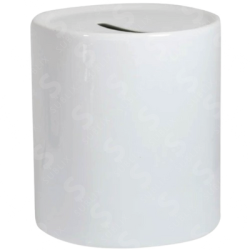 Vaso de cerámica 11oz Blanco Estilo alcancía (Caja de 36) Color Make