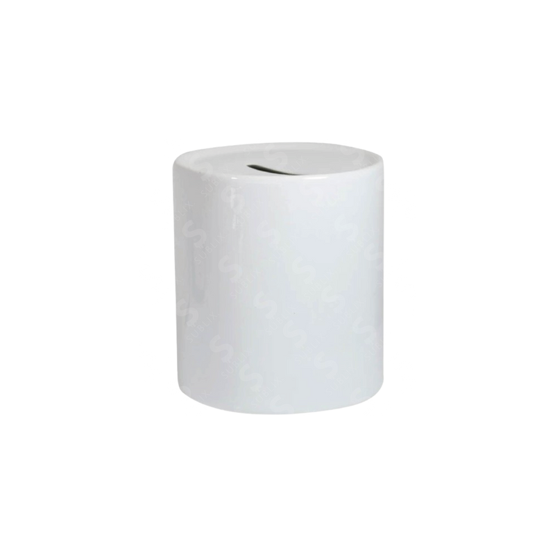 Vaso de cerámica 11oz Blanco Estilo alcancía (Caja de 36) Color Make