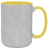 Taza de cerámica 15oz Blanca Interior y asa de colores