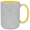 Taza de cerámica 15oz Blanca Interior y asa de colores
