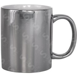 Taza de cerámica 11oz. Metálica Plata